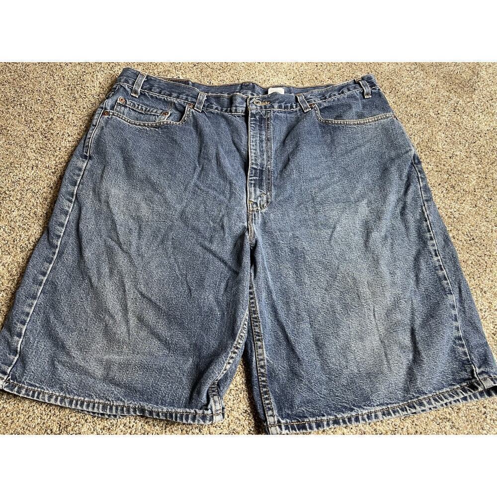 VTG Levis Mens Shorts 42 Blue Jeans 550 USA Relaxed 90's Medium Wash Dad